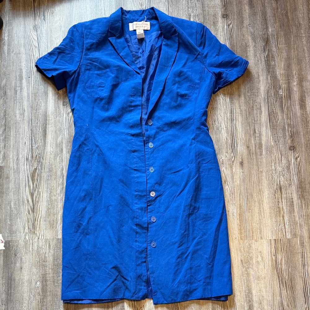 Jones New York Cobalt Blue Blazer Dress